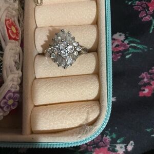 AnyBody Silver and Crystal Ring